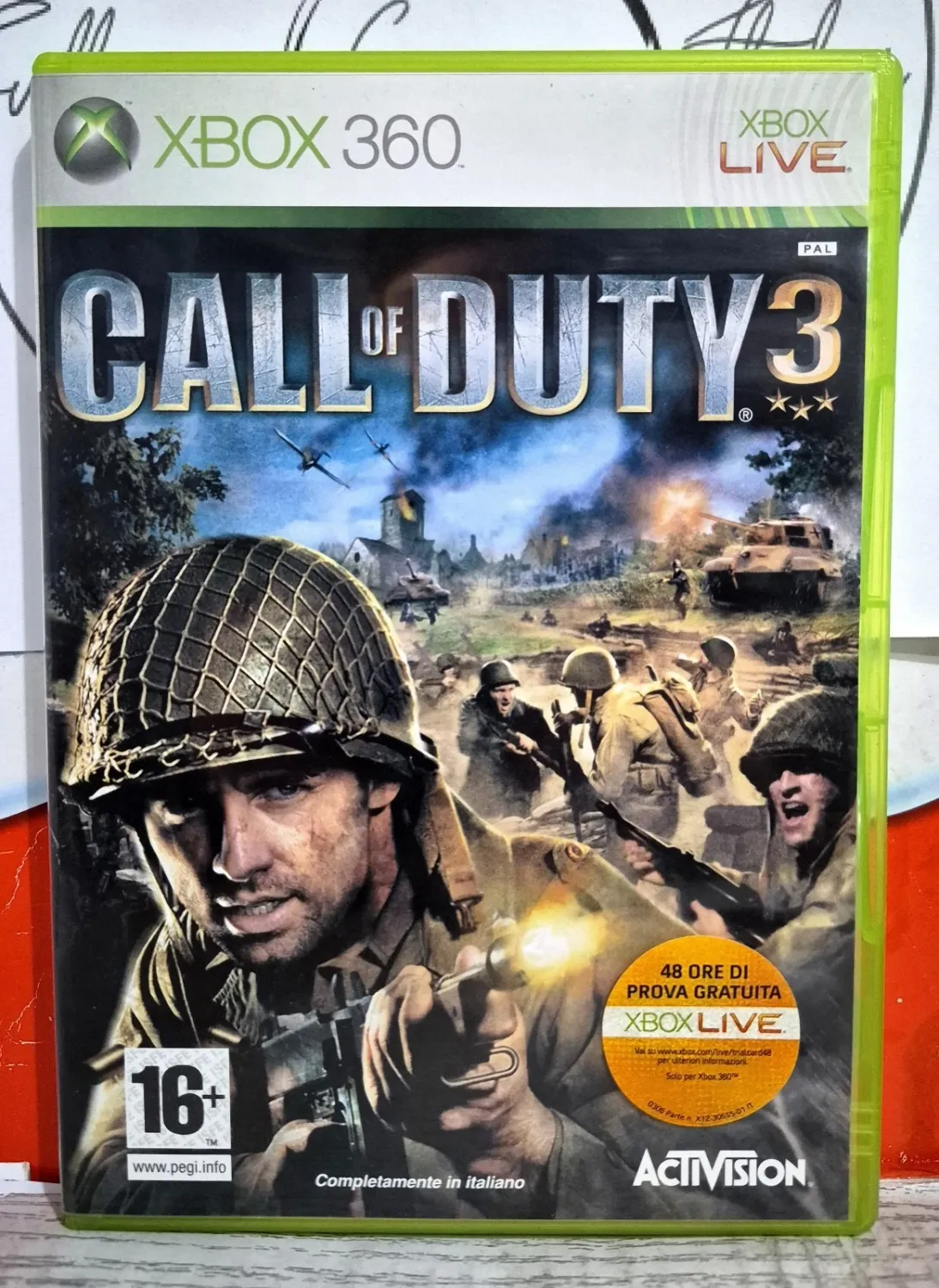 Call Of Duty 3 - Xbox 360 Sparatutto Prima Stampa Italiana