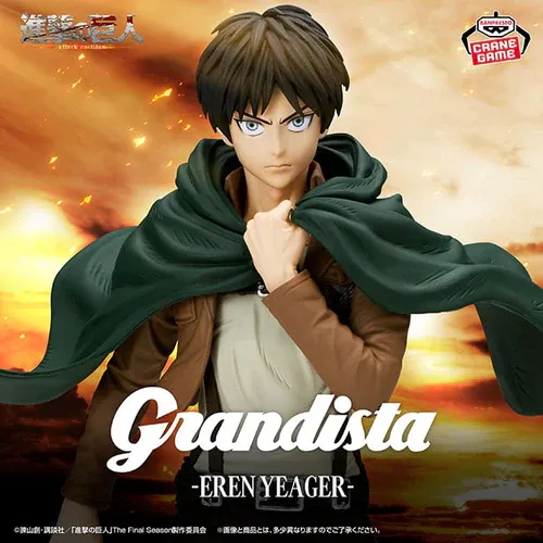 Attack On Titan Statua Eren Yeager Figure Banpresto Grandista 28 Cm