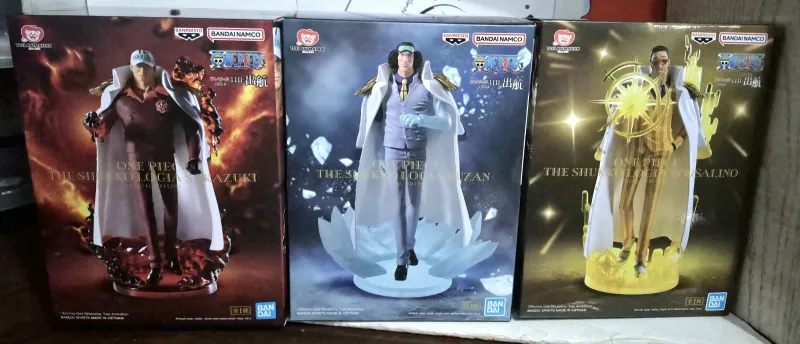 One Piece Bundle 3 Figures Ammiragli Kuzan Akainu Borsalino Shukko Logia 19cm