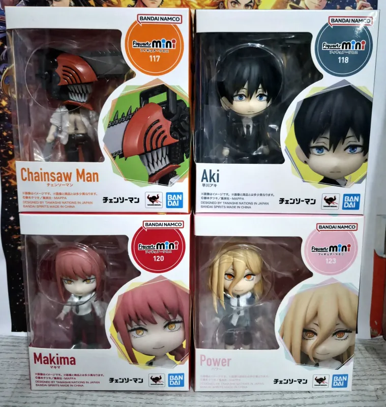 Chainsaw Man Lotto 4 Figuarts Mini Bandai Chainsaw Man Makima Aki Power 10cm