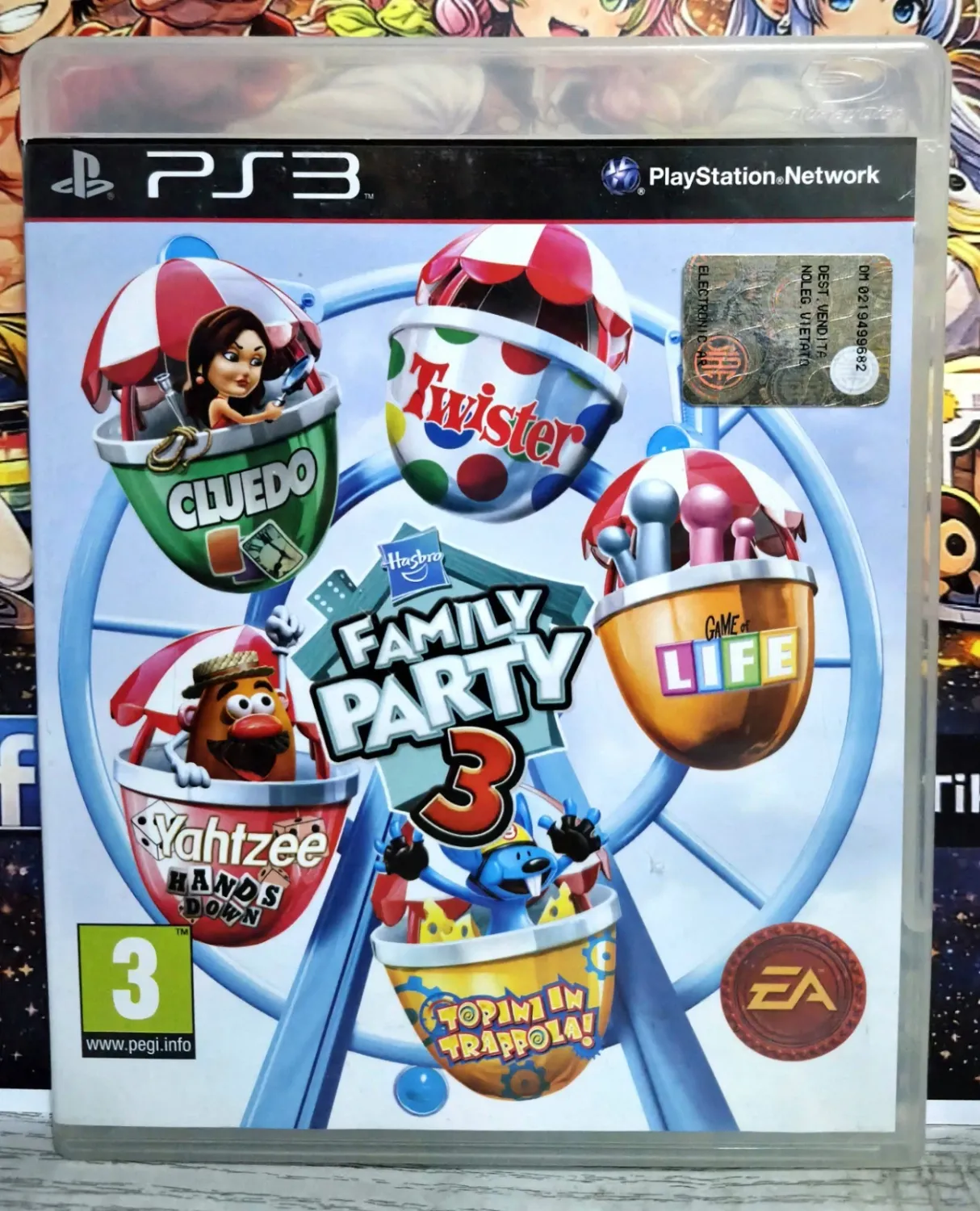 Hasbro Family Party 3 - PS3 Playstation 3 Cinque Giochi Cluedo, Twister, Ecc. Edizione Italiana