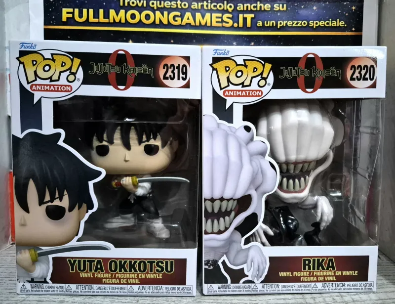 Bundle 2 Funko Pop Jujutsu Kaisen 0 Yuta Okkotsu &amp; Rika Vinyl Figures 9cm