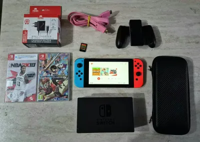 Console Nintendo Switch HAC-001 32GB Completa Di Accessori E 3 Giochi