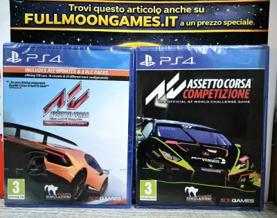 Bundle Assetto Corsa Ultimate &amp; Assetto Corsa Competizione PS4 Playstation 4 Racing EU Con Italiano