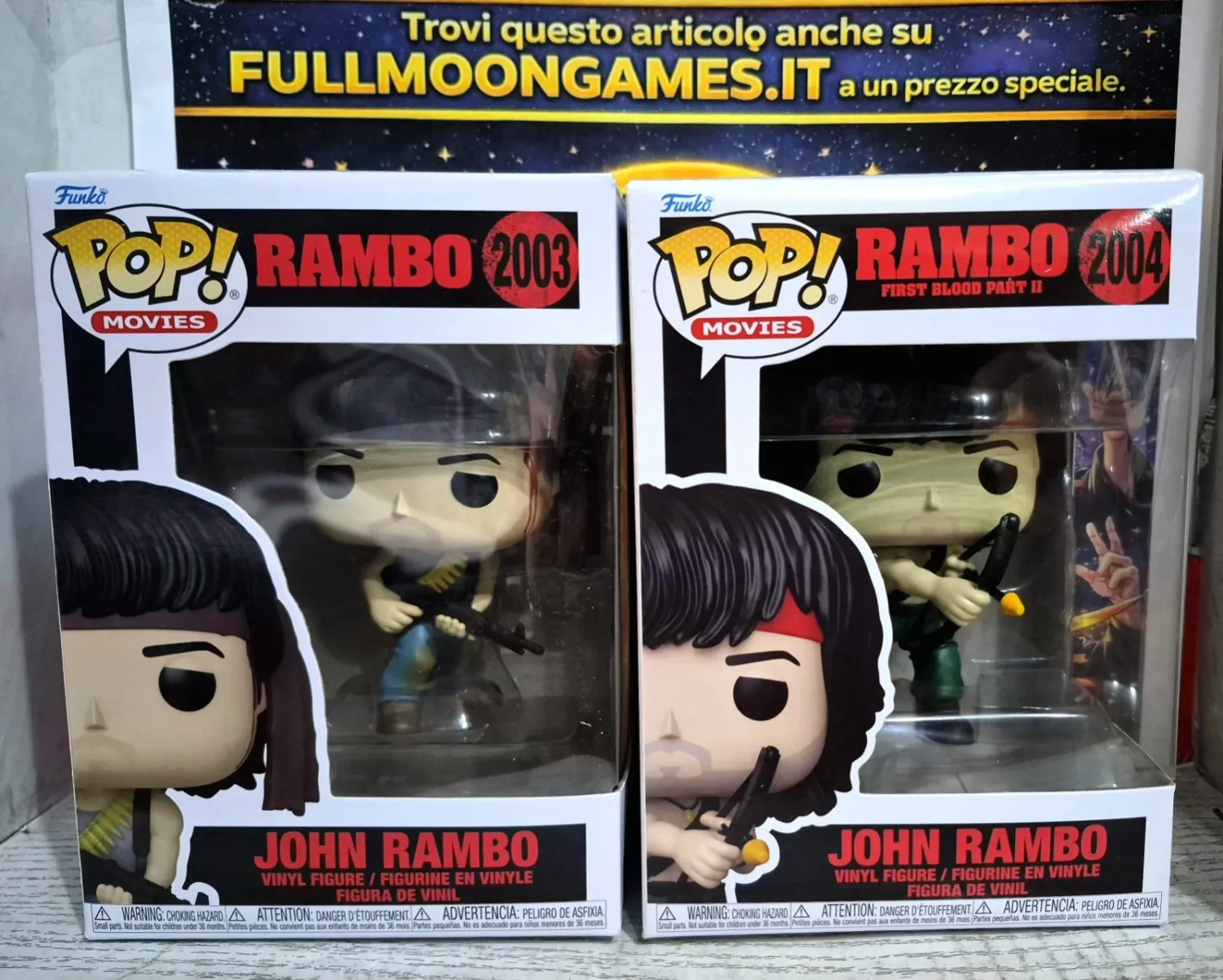 Funko Pop! Movies "Rambo: First Blood" Bundle John Rambo #2003 &amp; Rambo With Bow #2004