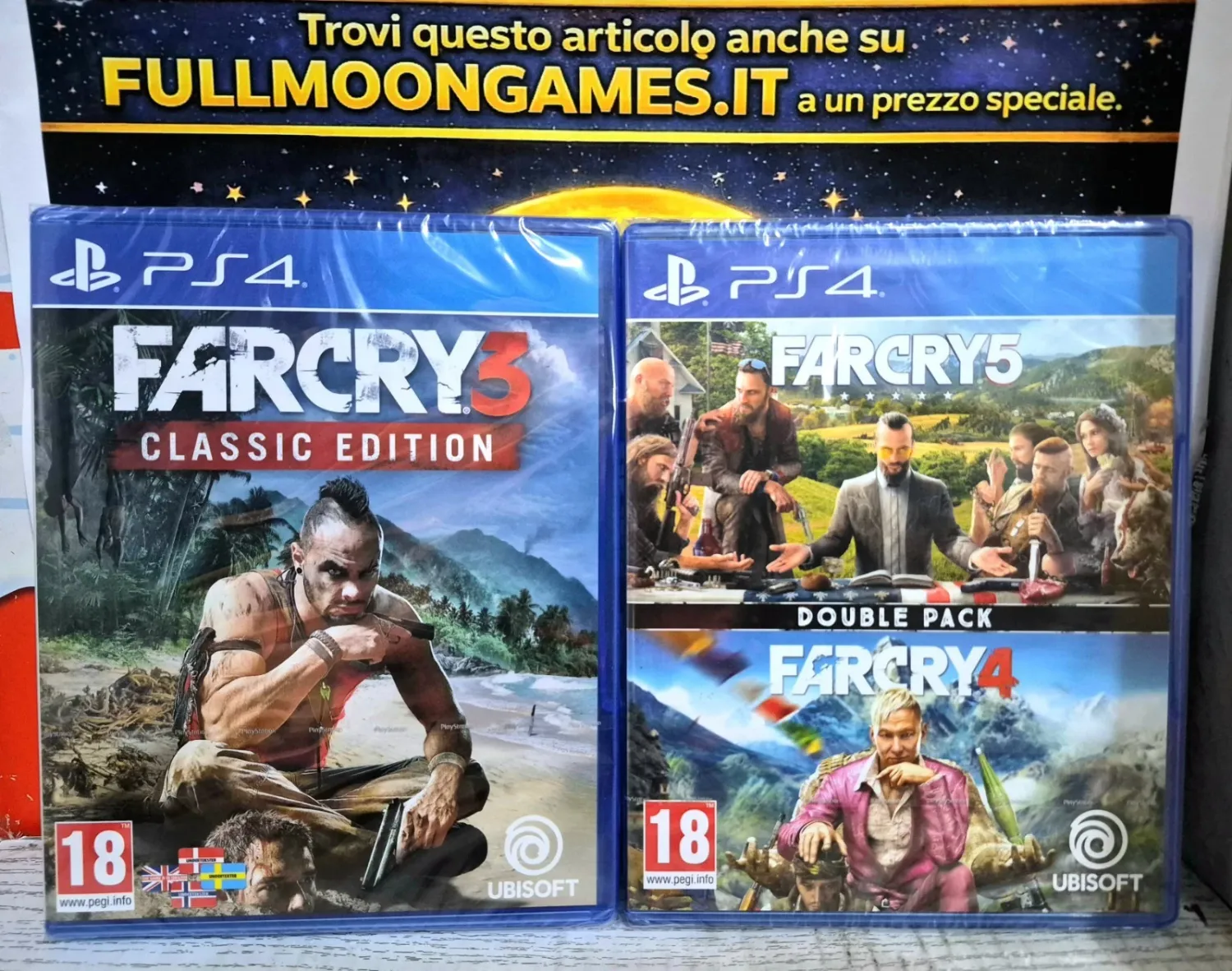 Bundle Far Cry 3 &amp; Far Cry 5 + Far Cry 4 - PS4 Playstation 4 EU Con Italiano