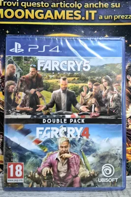 Far Cry 5 + Far Cry 4 - PS4 Playstation 4 Due Giochi Action EU Con Italiano