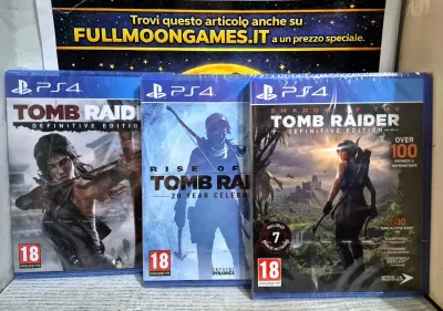 Bundle Tomb Raider Definitive Edition + Rise Of The Tomb Raider + Shadow Of The Tomb Raider PS4 EU Con Italiano