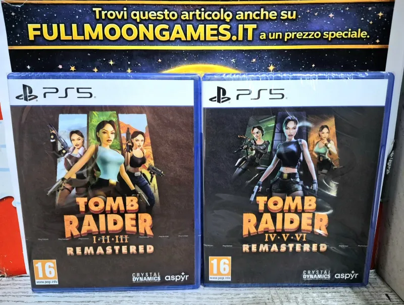 Bundle Tomb Raider I-III &amp; IV-VI Remastered PS5 Collezione 6 Giochi EU Con Italiano