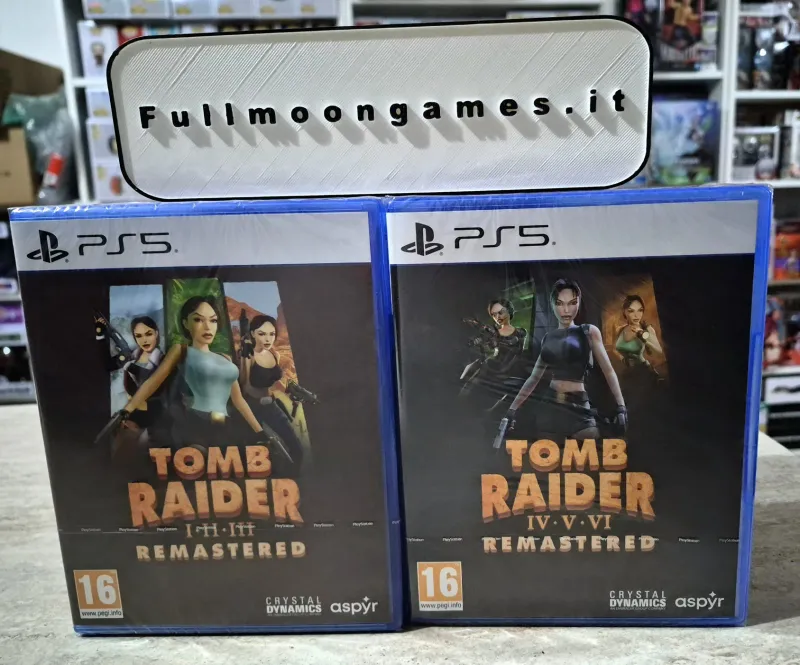 Bundle Tomb Raider I-III &amp; IV-VI Remastered PS5 Collezione 6 Giochi EU Con Italiano