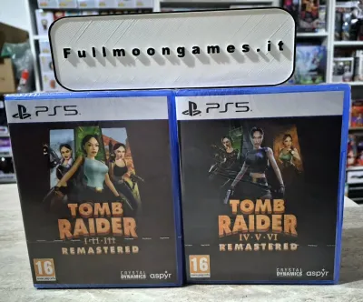Bundle Tomb Raider I-III &amp; IV-VI Remastered PS5 Collezione 6 Giochi EU Con Italiano
