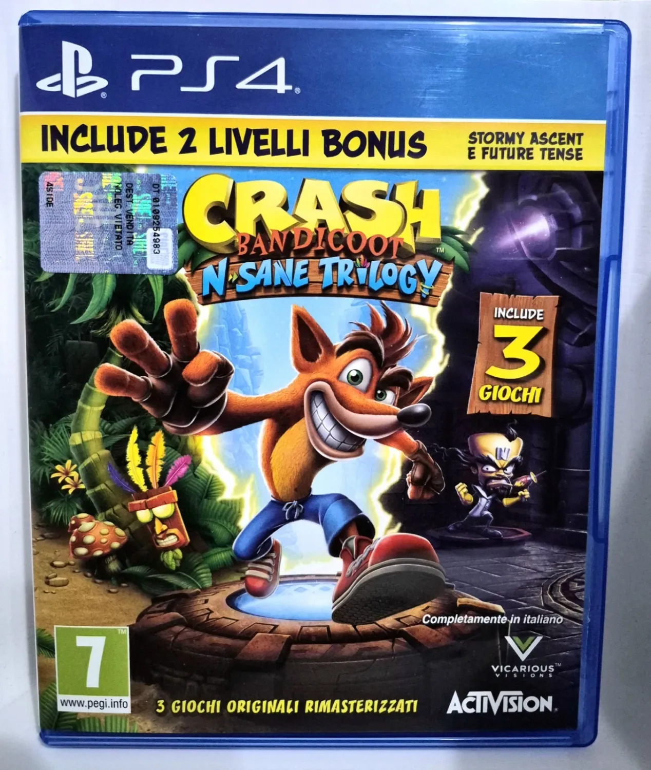 Crash Bandicoot N.Sane Trilogy - PS4 Playstation 4 Edizione Italiana Usato Ottimo