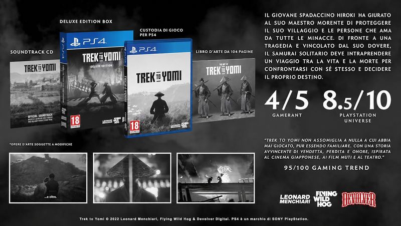 Trek To Yomi Deluxe Edition - PS4 Playstation 4 Azione A Scorrimento EU Con Italiano
