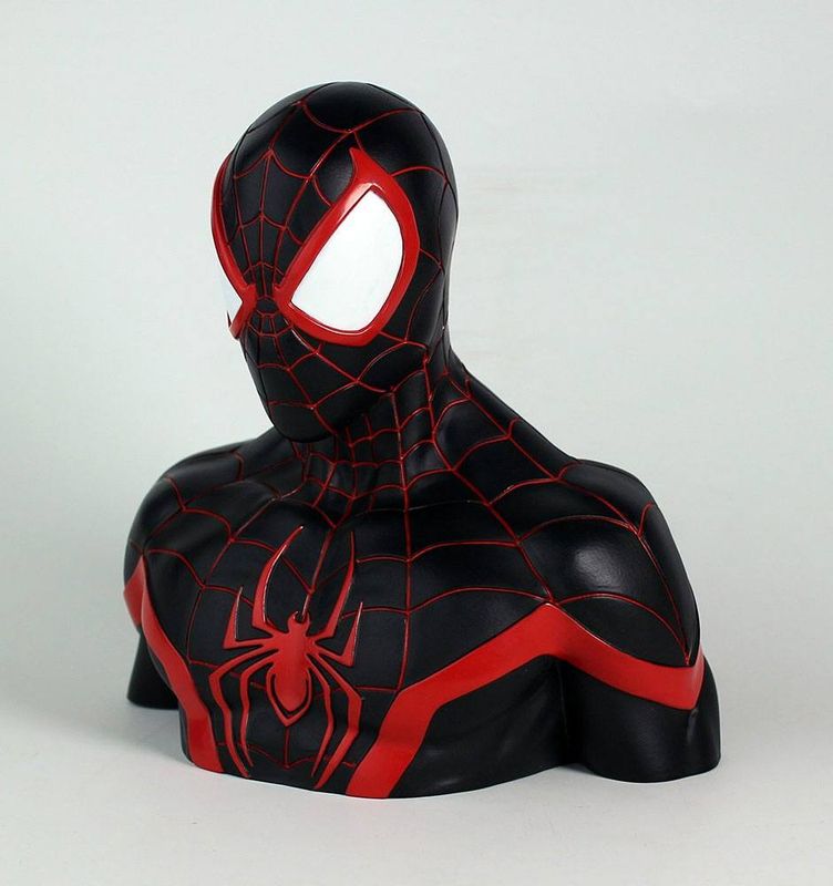 Marvel Spiderman Money/Coins Deluxe Bust Bank Miles Morales Salvadanaio 18cm