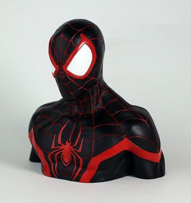 Marvel Spiderman Money/Coins Deluxe Bust Bank Miles Morales Salvadanaio 18cm
