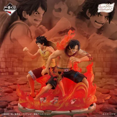 One Piece Ace &amp; Luffy Dramatic Memories Figure Ichibansho Revible Moment 15cm