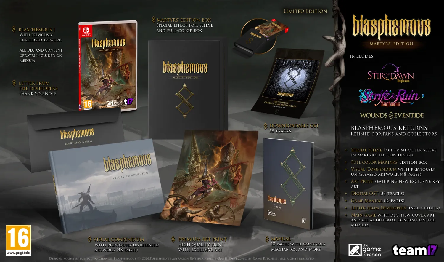 Blasphemous Martyr's Edition Nintendo Switch Action MetroidVania EU Con Italiano