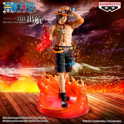 One Piece Statua Portgas D. Ace Figure Banpresto The Shukko Logia Special 20cm