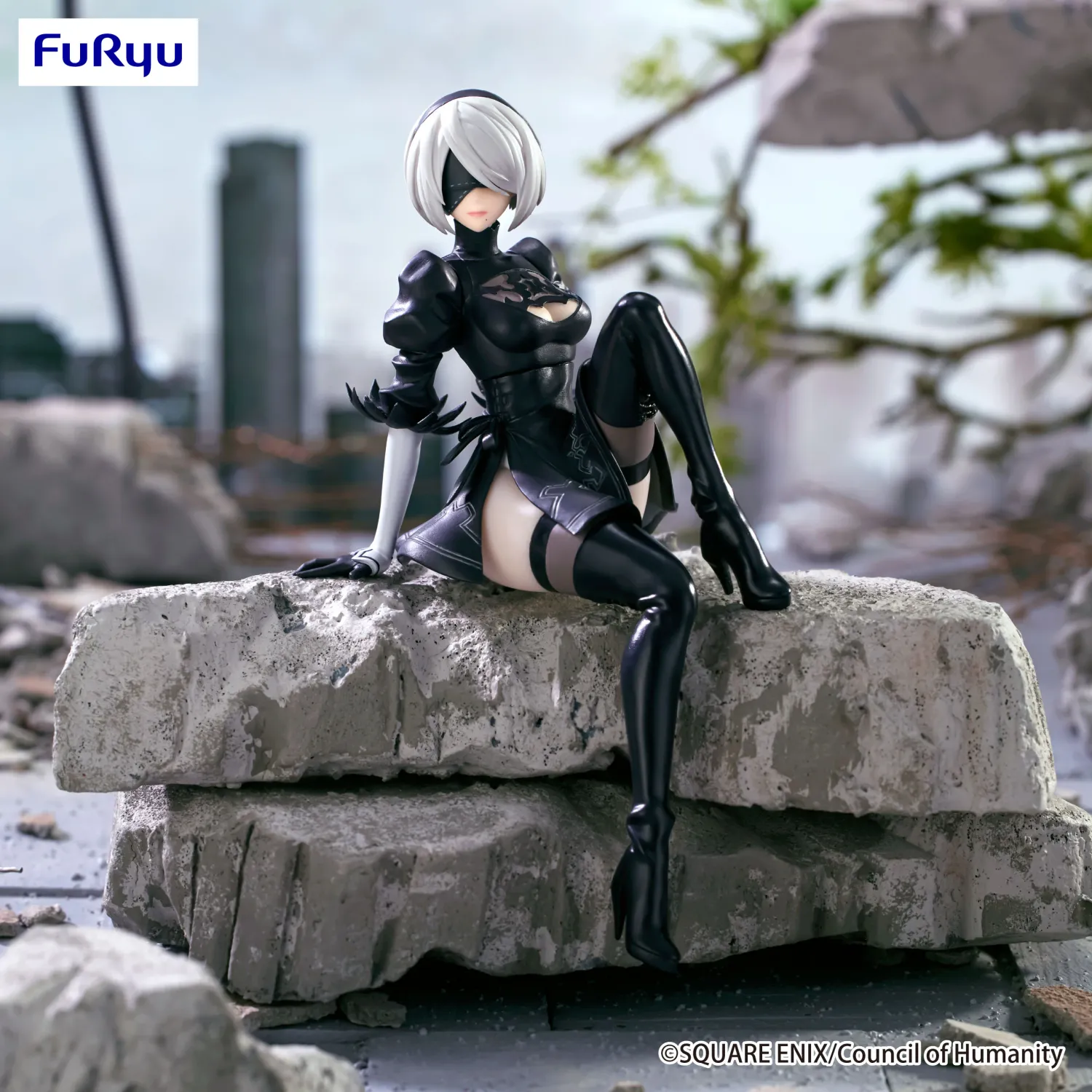 NieR Automata Ver. 1.1A Statua 2B Figure FuRyu Noodle Stopper 13 cm