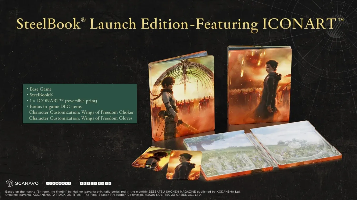 Attack On Titan 3 (A.O.T. 3) Launch Edition SteelBook PS5 PlayStation 5 EU Con Italiano