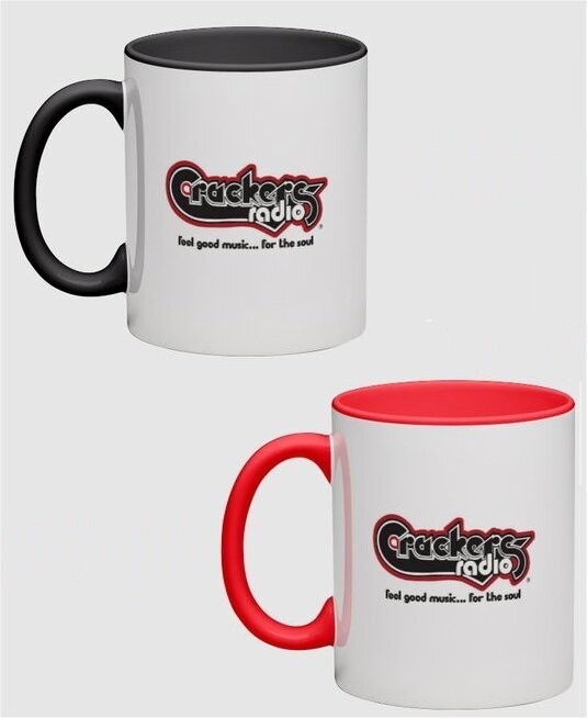 Crackers Radio Mug - Red or Black