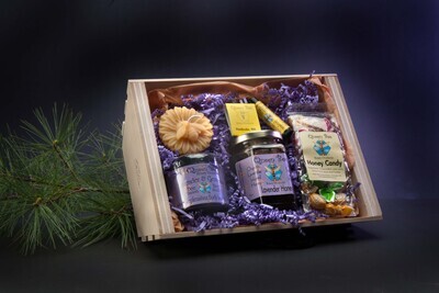 Lavender Wooden Gift Basket
