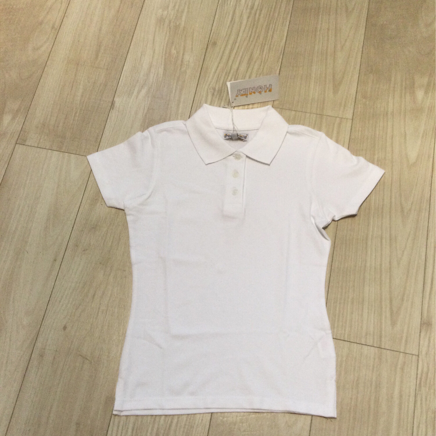 polo blanc fille honey