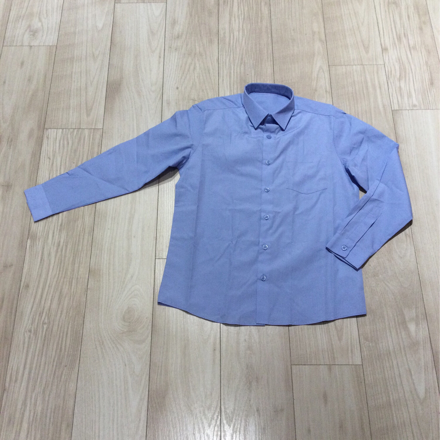 Chemise école bleu ciel