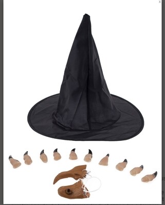Halloween kit accessoires sorcière Jadeo