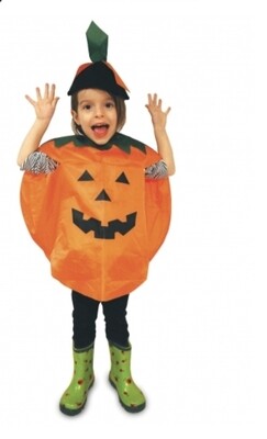 Déguisement Halloween poncho citrouille enfant