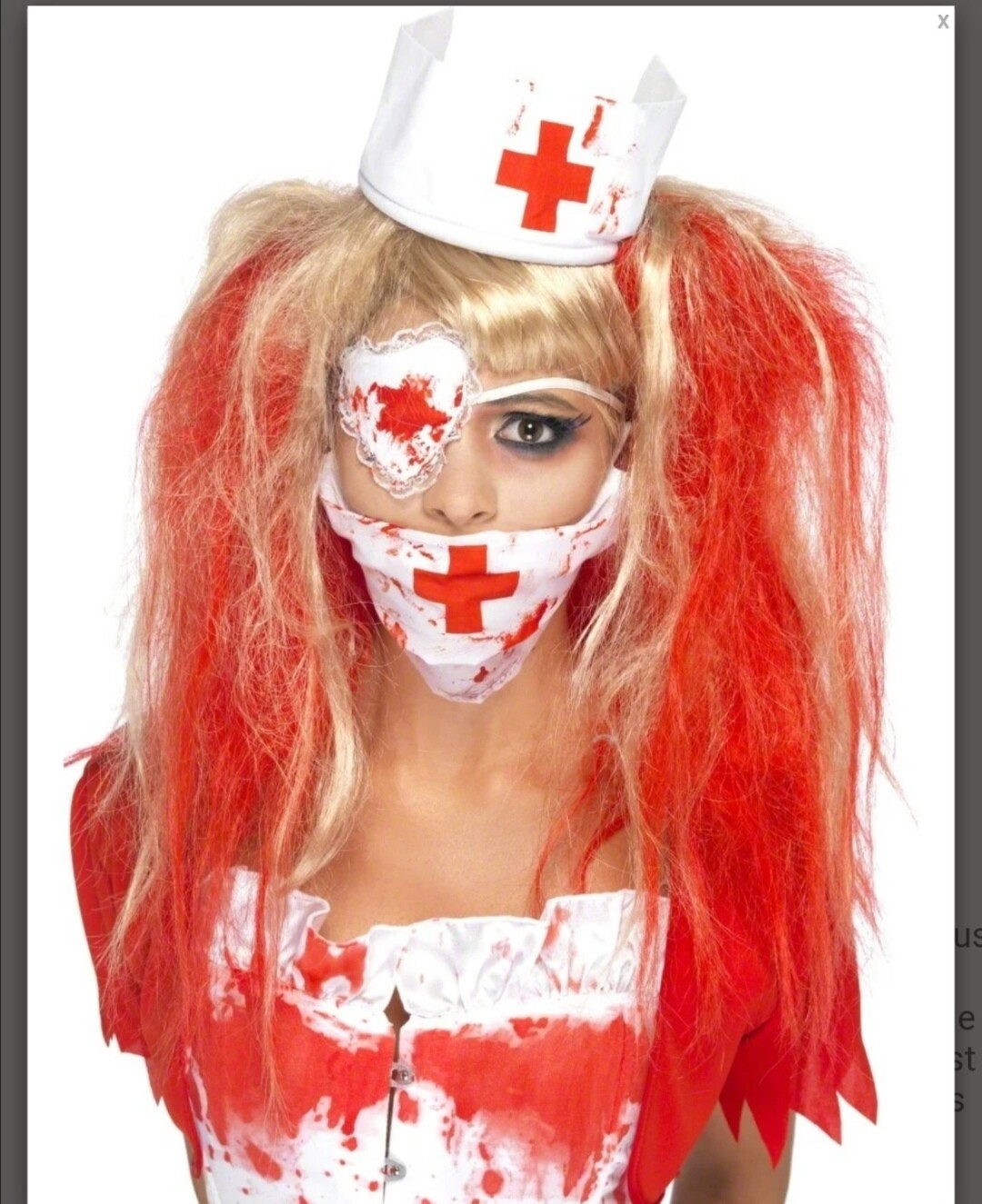 Halloween kit infirmière ensanglantée femme Jadeo