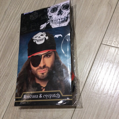 Bandana pirate avec  cache oeil jadeo