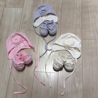 Set bonnet et chaussons bébé fille nancy baby