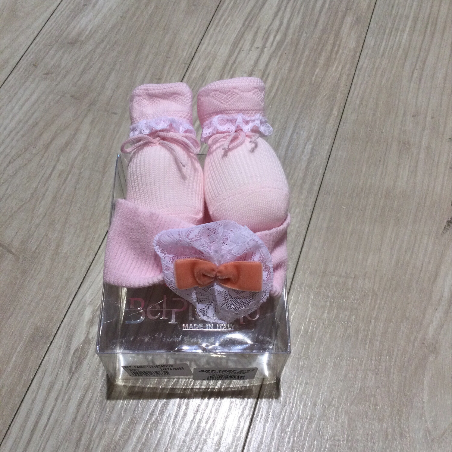 Chaussons et bande pour bébé fille Bel Piccino