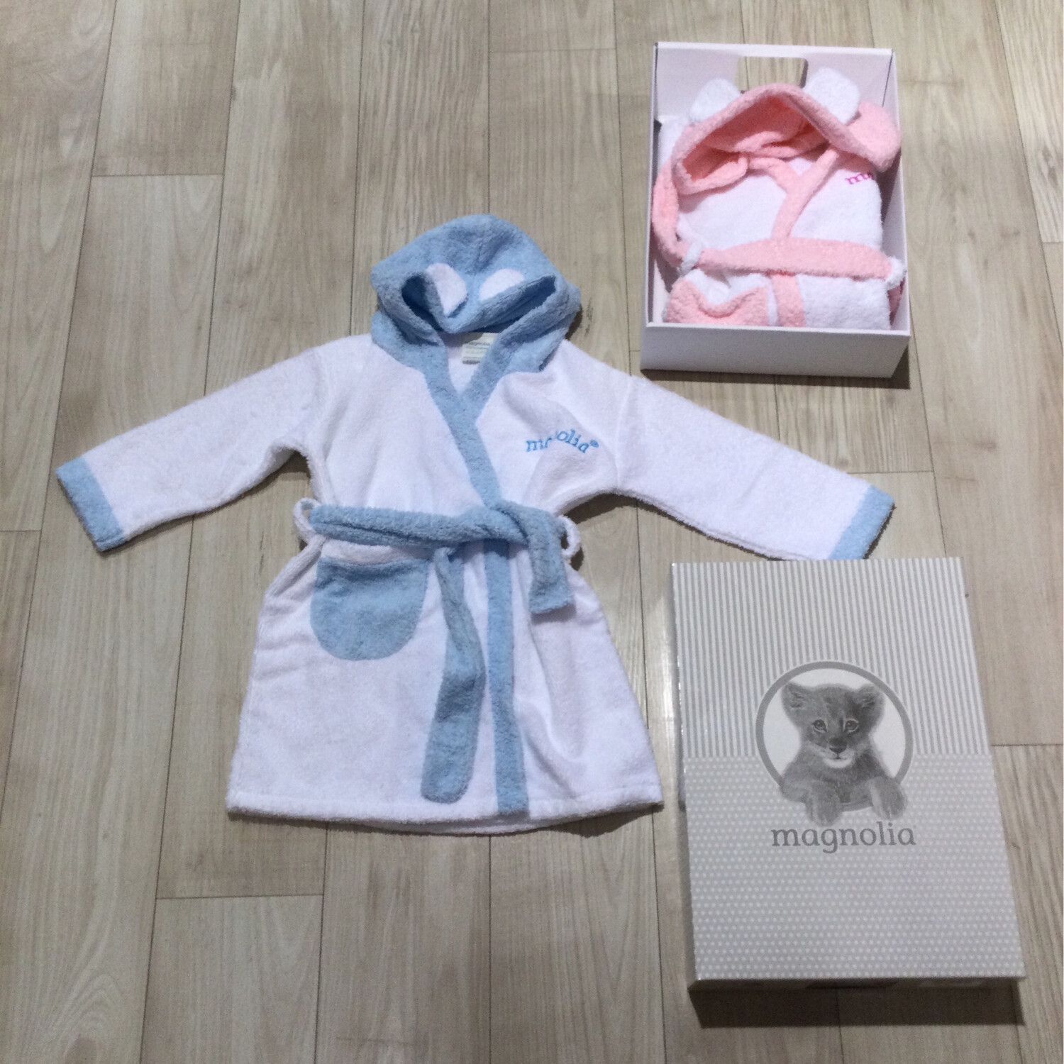 peignoir bébé magnolia