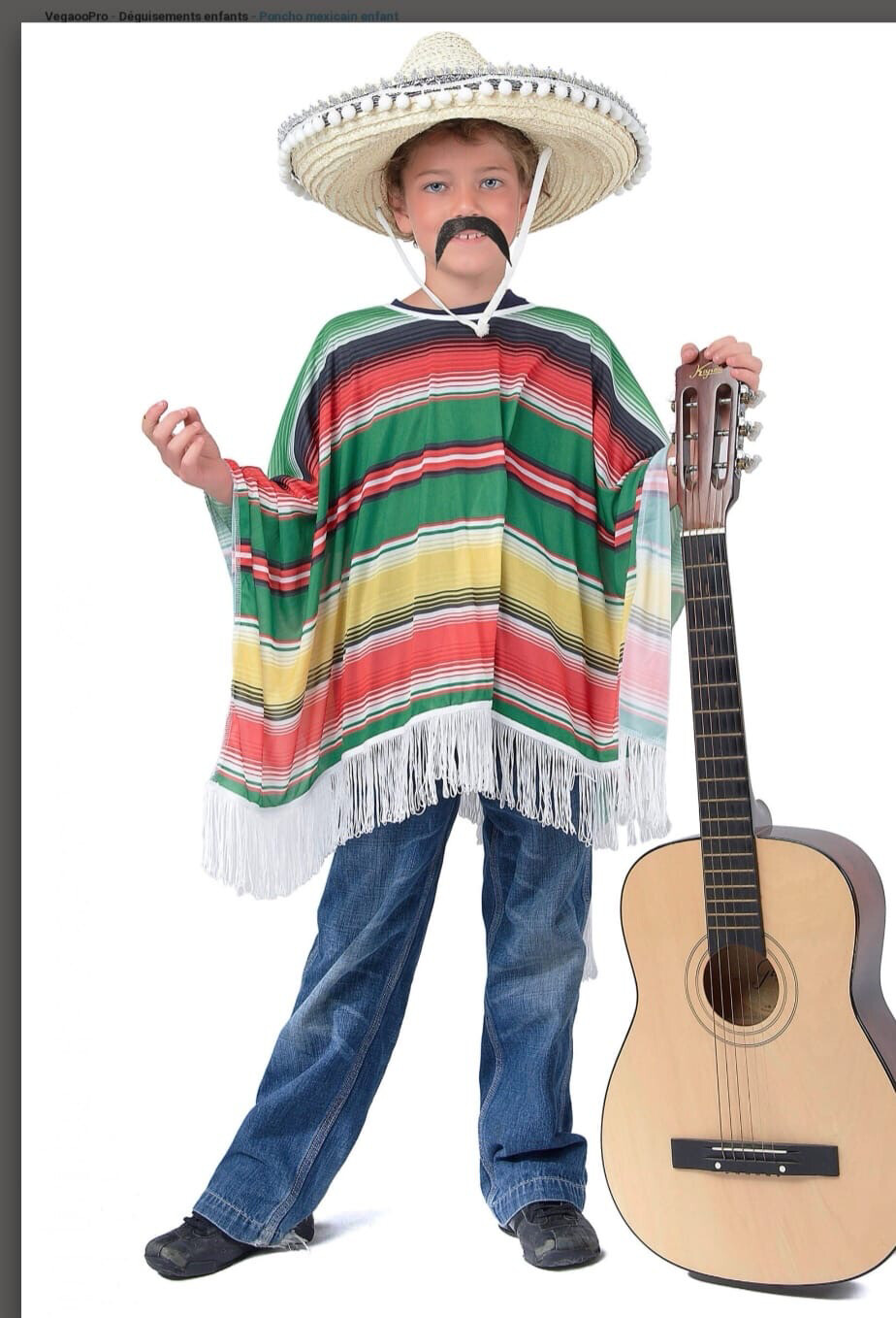 Déguisement Poncho mexicain Jadeo 