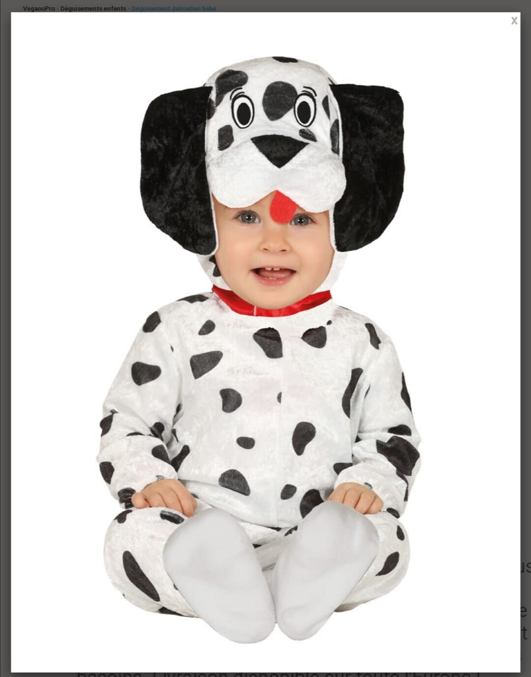 Déguisement dalmatien bébé 