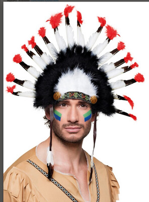 Carnaval coiffe d’indien à plume adulte Boland