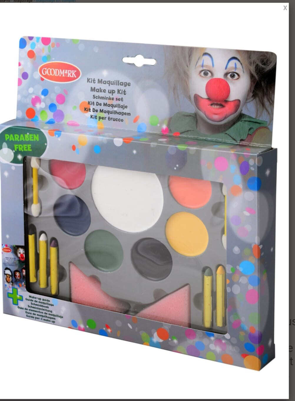 carnaval kit de maquillage complet goodmark