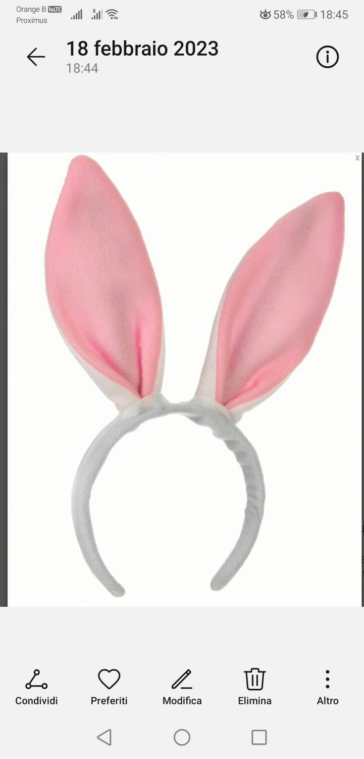 Carnaval serre-tête oreilles de lapin enfant jadeo