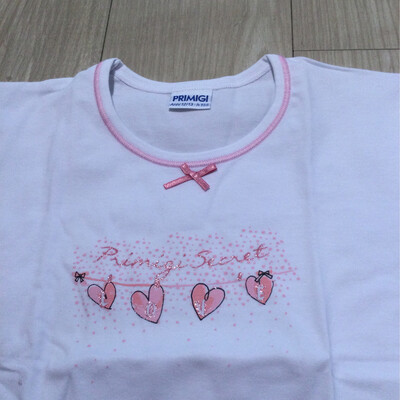 t-shirt sous-vetement fille blanc  primigi