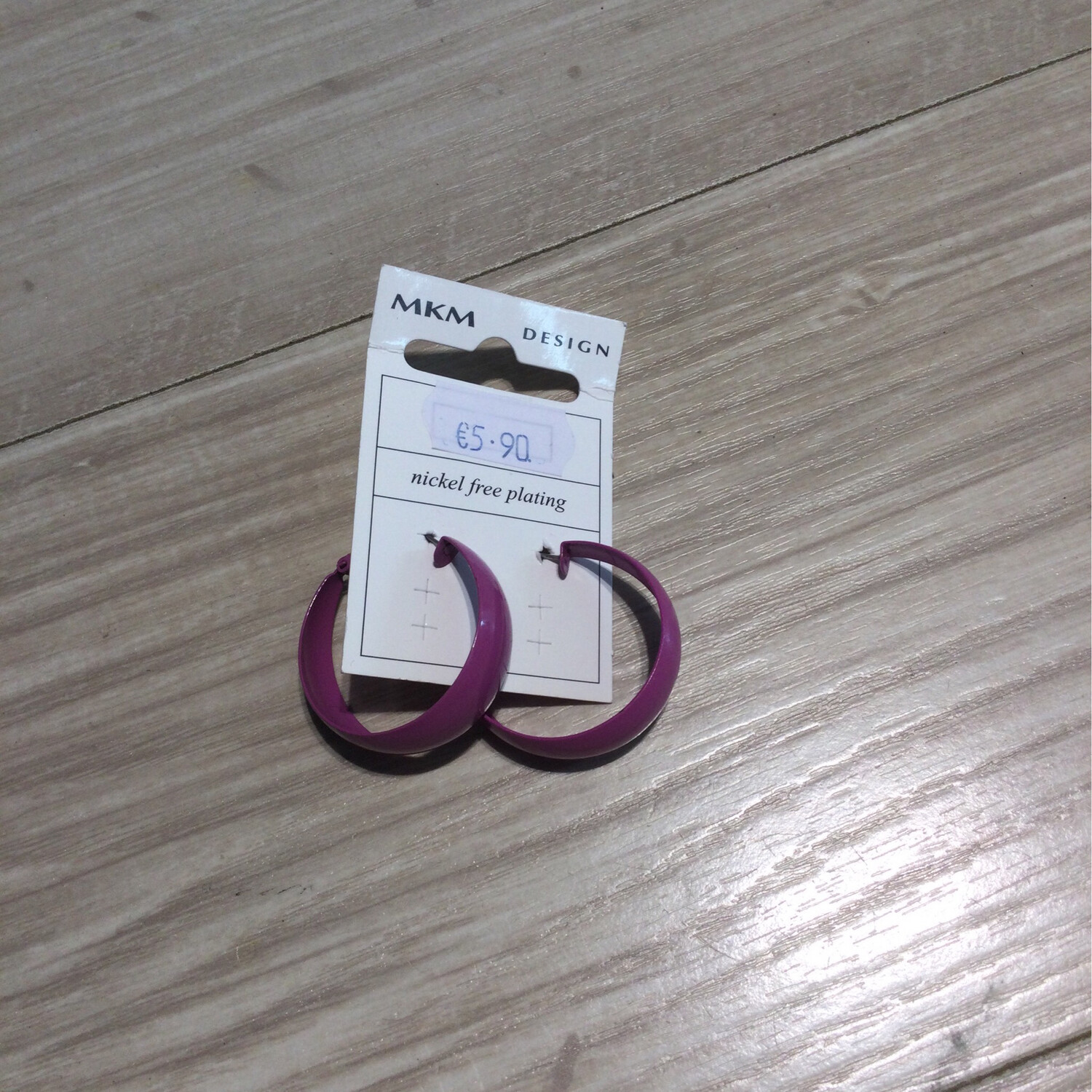 boucles d`oreilles cercle coloré MKM