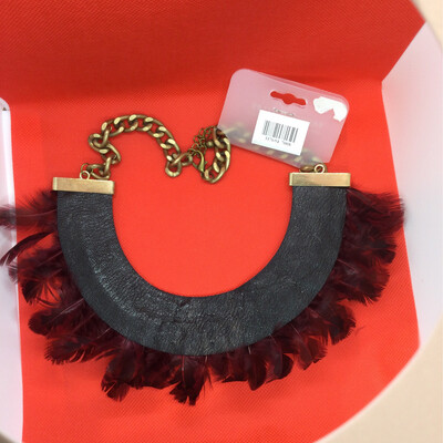 collier multi-plumes femme fashion jewelry