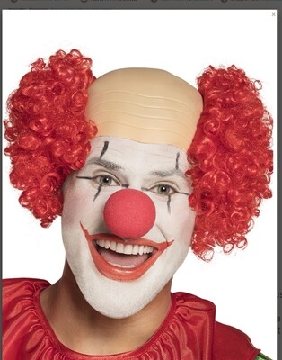 Perruque clown crâne nu Halloween 