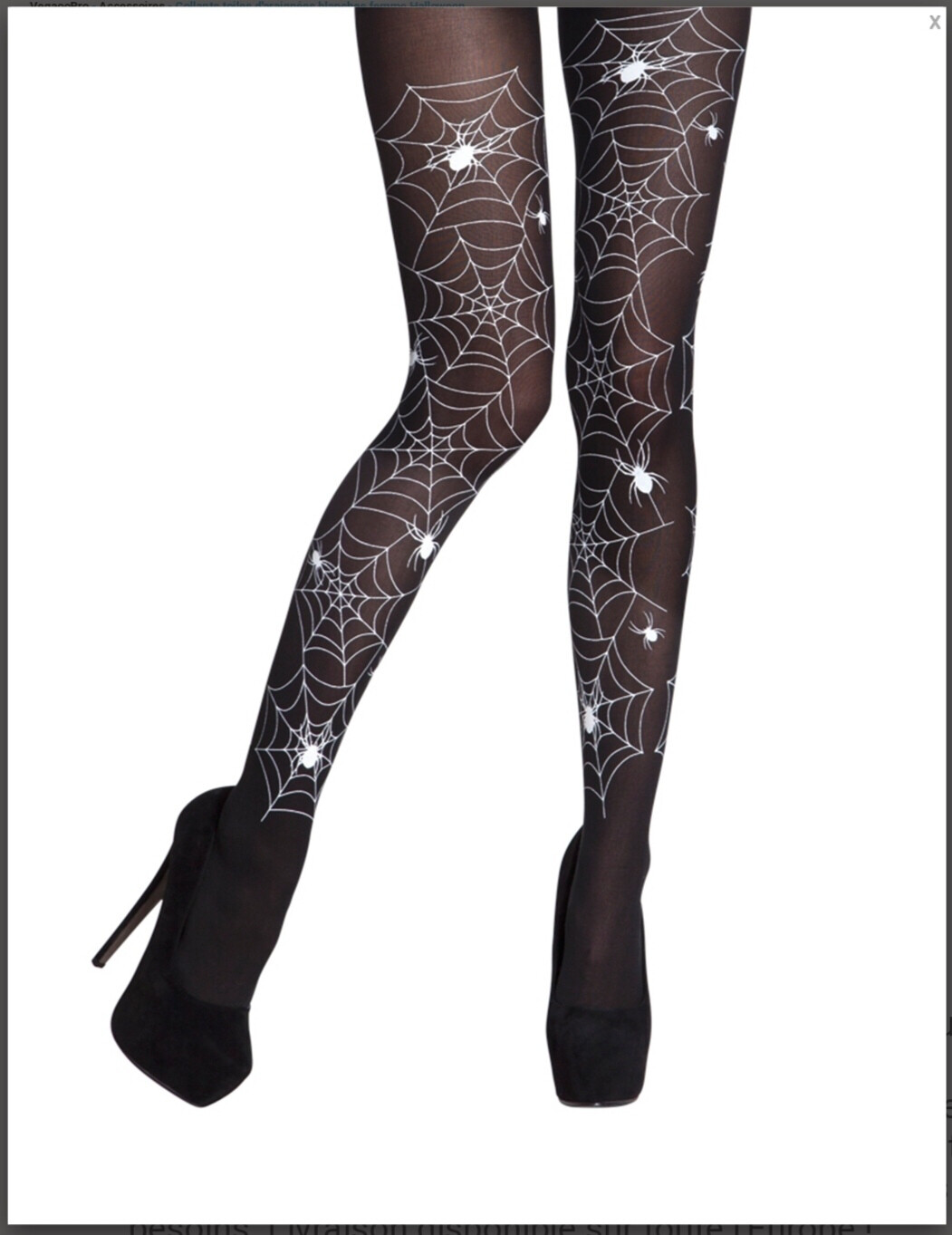 Collants Halloween toiles d’araignée femme Jadeo