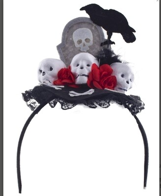 Serre-tête Halloween corbeau Dia de los muertos 