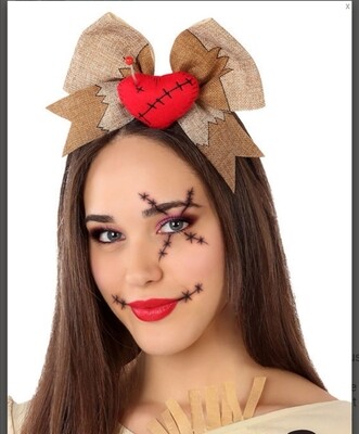Serre-tête Halloween poupée vaudou 