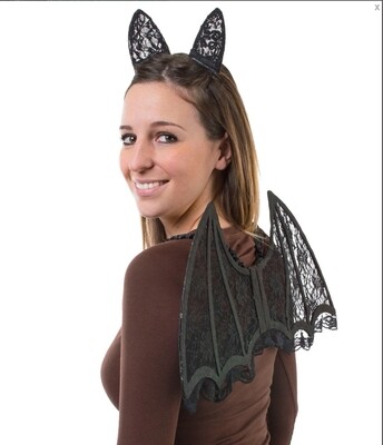 Set ailes et oreilles chauve-souris Halloween Fanny Fashion