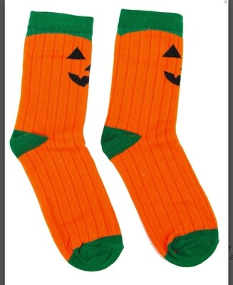 Chaussettes Halloween citrouille effrayante 