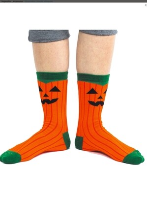 Chaussettes Halloween citrouille effrayante 